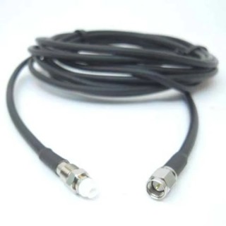 Siretta ASM Series Terminated LLC200A Coaxial Cable 50 Ω, 20 m Length, Black, Model LLC200A