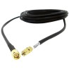 Siretta ASM Series Coaxial Cable, 20 m Length, LLC200A Type, 50 Ω Impedance, Black LSZH Jacket, Terminated LLC200A
