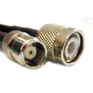 Siretta ASM Series TNC Male to TNC Female LLC200A Coaxial Cable 50 Ω, Black Jacket, 5mm Diameter, 25m Length LLC200A
