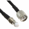 Siretta ASM Series Coaxial Cable LLC200A 15 m, 50 Ω, Black LSZH Jacket, Terminated LLC200A
