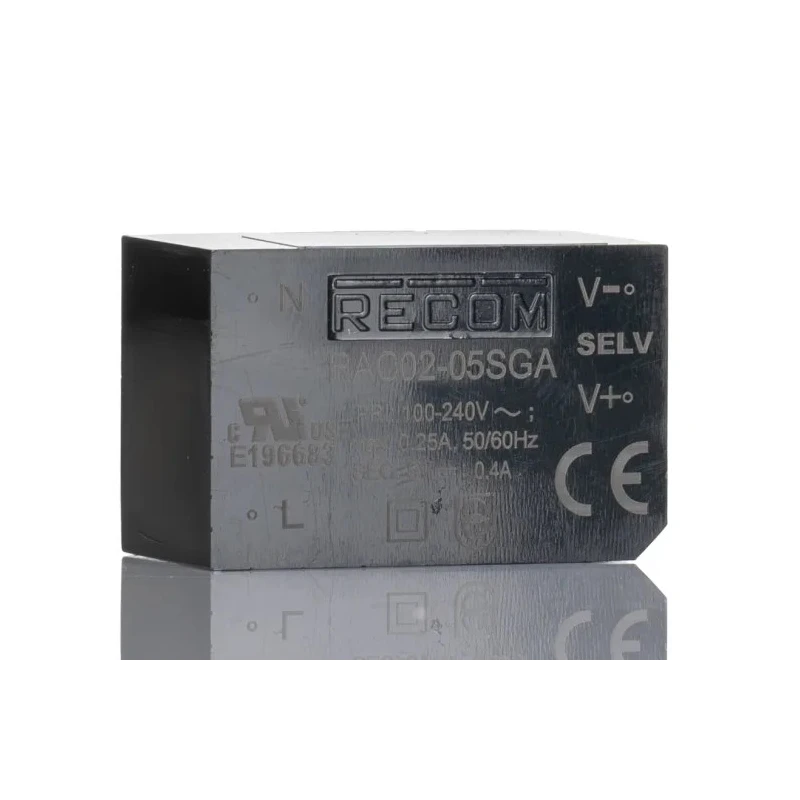 Recom Switching Power Supply 5V DC 2W 100-264V AC Input PCB Mount RAC02-05SGA