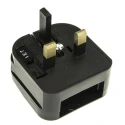 PowerConnections Mains Connector Converter USA, China, Japan to UK Type G 10A 240V ACP/BK