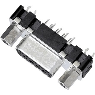 HARTING D-Sub 9 Way Straight Through Hole Female Connector with 4 to 40 UNC Nut 1000V 6.5A 09661116502