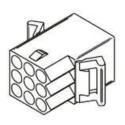 Molex STANDARD .093" Female Connector Housing, 5.03 mm Pitch, 9 Way, 3 Row Straight 03-09-1092