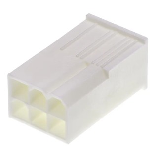 Molex Mini-Fit Jr Male Connector Housing 4.2 mm Pitch 6 Way 2 Row Straight 39-01-3069