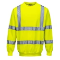 Portwest Yellow Men's Hi Vis Sweatshirt, Size M, EN20471 Class 3, Polyester, 141-7752