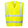 Portwest Yellow Flame Retardant Anti-Static Velcro Hi Vis Vest Polyester Carbon Fibre 2XL/3XL 141-8162