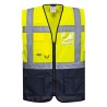 Portwest Yellow Zipper Hi Vis Vest Polyester, S 141-8168