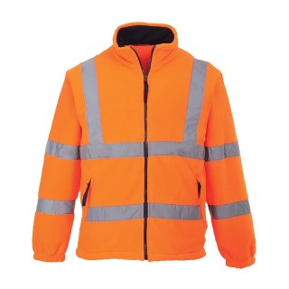 Portwest Orange Men's Hi Vis Work Polyester Fleece with Reflective Tape Size M 141-7779