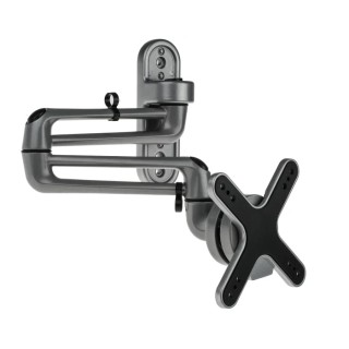RS PRO Monitor Arm Wall Mount VESA 75x75 mm & 100x100 mm Max Load 15 kg 126mm Height 126mm Width 418mm Depth 141-8309