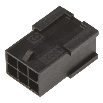 Molex Micro-Fit 3.0 Male Connector Housing 3 mm Pitch 6 Way 2 Row Straight 43020-0601