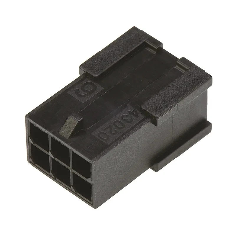 Molex Micro-Fit 3.0 Male Connector Housing 3 mm Pitch 6 Way 2 Row Straight 43020-0601
