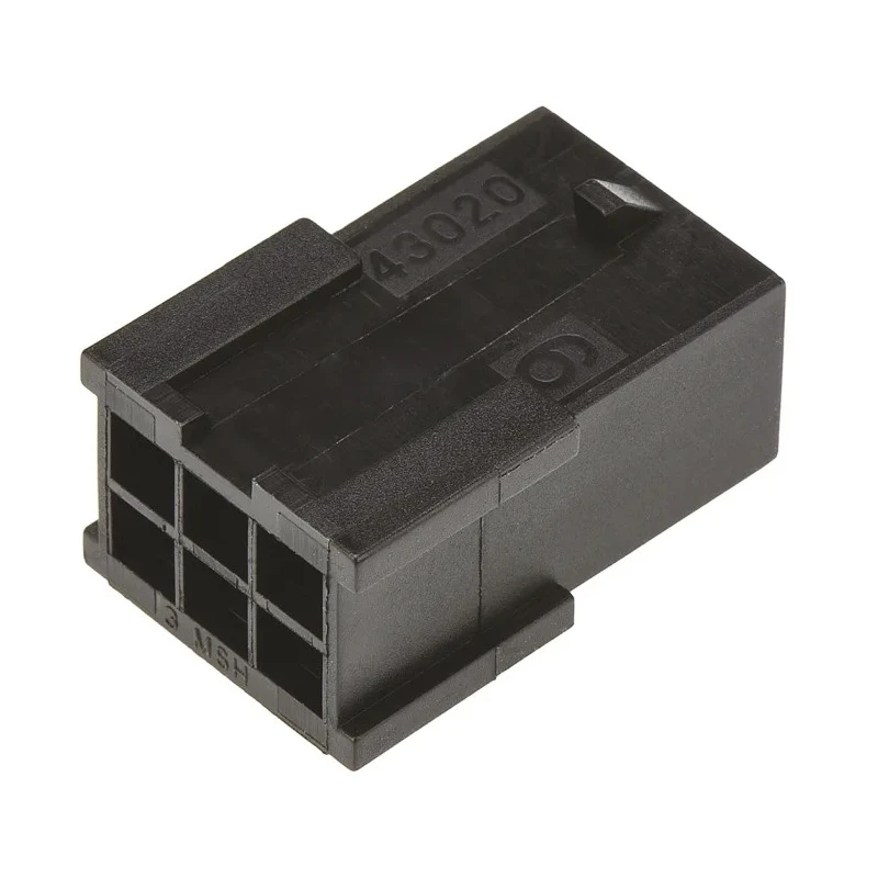 Molex Micro-Fit 3.0 Male Connector Housing 3 mm Pitch 6 Way 2 Row Straight 43020-0601