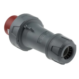MENNEKES PowerTOP Plus IP67 Red Cable Mount 3P+N+PE Straight Industrial Power Connector 63A 400V 3325RS