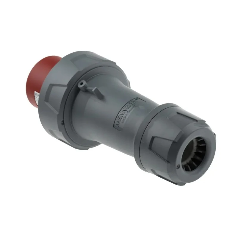 MENNEKES PowerTOP Plus IP67 Red Cable Mount 3P+N+PE Straight Industrial Power Connector 63A 400V 3325RS