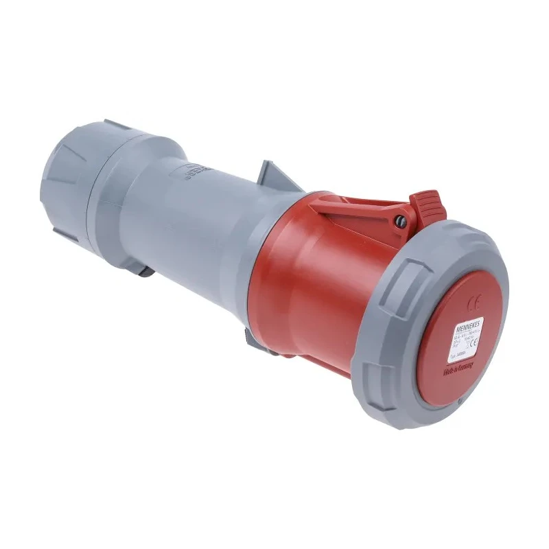 MENNEKES Rated Industrial Power Connector 63A 400V IP67 Red Cable Mount PowerTOP Plus 