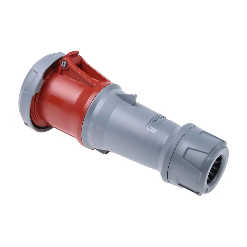 MENNEKES Rated Industrial Power Connector 63A 400V IP67 Red Cable Mount PowerTOP Plus 
