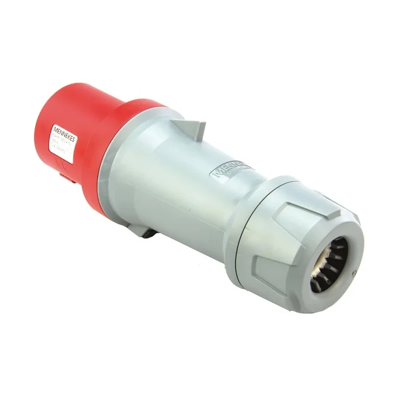 Scame Mennekes PowerTOP IP44 Red Cable Mount 3P+PE Straight Industrial Power Connector 63A 400V 3252RS