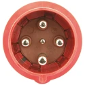 Scame Mennekes PowerTOP IP44 Red Cable Mount 3P+PE Straight Industrial Power Connector 63A 400V 3252RS