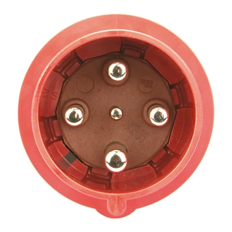 Scame Mennekes PowerTOP IP44 Red Cable Mount 3P+PE Straight Industrial Power Connector 63A 400V 3252RS