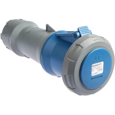 MENNEKES Industrial Power Connector Cable Mount Blue, 63A, 230V, IP67, PowerTOP Series, Model IP67