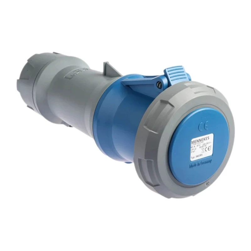 MENNEKES Industrial Power Connector Cable Mount Blue, 63A, 230V, IP67, PowerTOP Series, Model IP67
