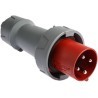 MENNEKES PowerTOP Plus IP67 Red Cable Mount 3P+PE Straight Industrial Power Connector 63A 400V 3308RS