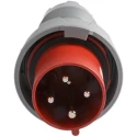 MENNEKES PowerTOP Plus IP67 Red Cable Mount 3P+PE Straight Industrial Power Connector 63A 400V 3308RS