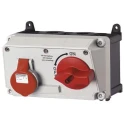 MENNEKES Switchable Industrial Interlock Socket 3+E Earthing Position 6h Right Angle 16A 400V IP44 