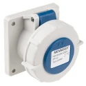 MENNEKES Industrial Power Connector 16A 230V IP67 Blue Panel Mount 3 Poles 