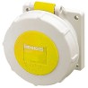 MENNEKES Industrial Power Connector 16A 110V IP67 Yellow Panel Mount 3 Pole IP67