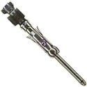 TE Connectivity Male Crimp Circular Connector Contact, Contact Size 16, Wire Size 14AWG, 18AWG, 13A, 250V, Brass 1-66361-2