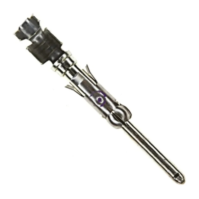 TE Connectivity Male Crimp Circular Connector Contact, Contact Size 16, Wire Size 14AWG, 18AWG, 13A, 250V, Brass 1-66361-2