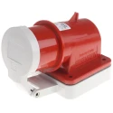 MENNEKES Red IP44 Panel Mount 3P+N+PE Right Angle Industrial Power Connector 16A 400V IP44 