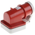 MENNEKES Red IP44 Panel Mount 3P+N+PE Right Angle Industrial Power Connector 16A 400V IP44 