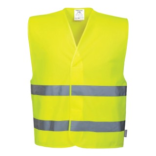 Portwest Yellow Hi Vis Vest Velcro Closure Polyester Unisex S/M 141-7767