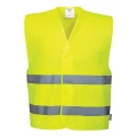 Portwest Yellow Velcro Hi Vis Vest Polyester, 2XL/3XL 141-7769