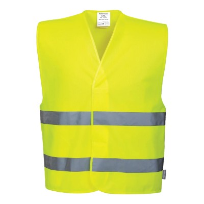 Portwest Yellow Velcro Hi Vis Vest Polyester, 2XL/3XL 141-7769