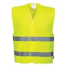 Portwest Yellow Velcro Hi Vis Vest Polyester, 2XL/3XL 141-7769