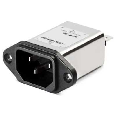 Schaffner 250V AC 6A Panel Mount IEC Filter Male Connector Faston Termination FN9222UZ-6-06
