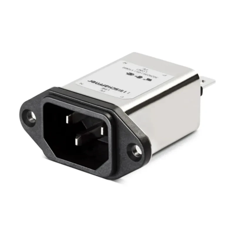 Schaffner 250V AC 6A Panel Mount IEC Filter Male Connector Faston Termination FN9222UZ-6-06
