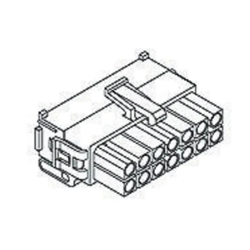 TE Connectivity Mini-Universal MATE-N-LOK II Male Connector Housing 4.14 mm Pitch 8 Way 2 Row Straight 794192-1