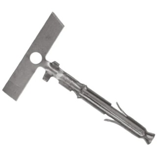 TE Connectivity Mini-Universal MATE-N-LOK II Series Female Crimp Terminal, 3A Current, 26-22 AWG Wire Size, Brass 794227-1