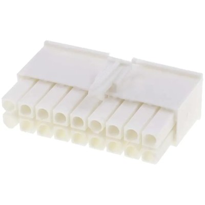 TE Connectivity Mini-Universal MATE-N-LOK Male Connector Housing 4.14 mm Pitch 18 Way 2 Row Straight 770584-1