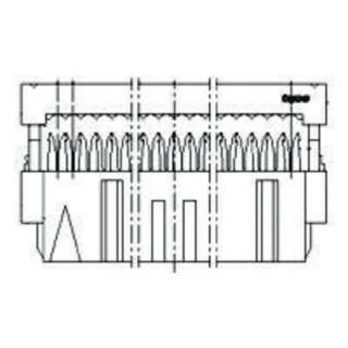 TE Connectivity 14-Way IDC Connector Female for Cable, 2 Row 1000V 1A AMP-LATCH Series 1-215882-4