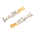 TE Connectivity AMPMODU HE14 Series Female Crimp Terminal, 28 AWG Min Crimp, 24 AWG Max, Gold Plated Contact HE14