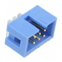 TE Connectivity AMP-LATCH Series Right Angle Through Hole PCB Header, 6 Contact(s), 2.54 mm Pitch, 2 Row 2-1761605-1