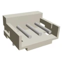 TE Connectivity AMP CT Series Right Angle Through Hole PCB Header, 3 Contact, 2 mm Pitch, 1 Row, Shrouded 292253-3