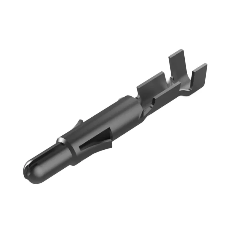 TE Connectivity Universal MATE-N-LOK Series Male Crimp Terminal, 19A, Tin Plated Brass Contact, 24-18 AWG, 22.23mm 350706-1
