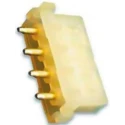 TE Connectivity Universal MATE-N-LOK Series Straight Through Hole PCB Socket, 3-Contact, 1 Row, 6.35 mm Pitch 350760-4